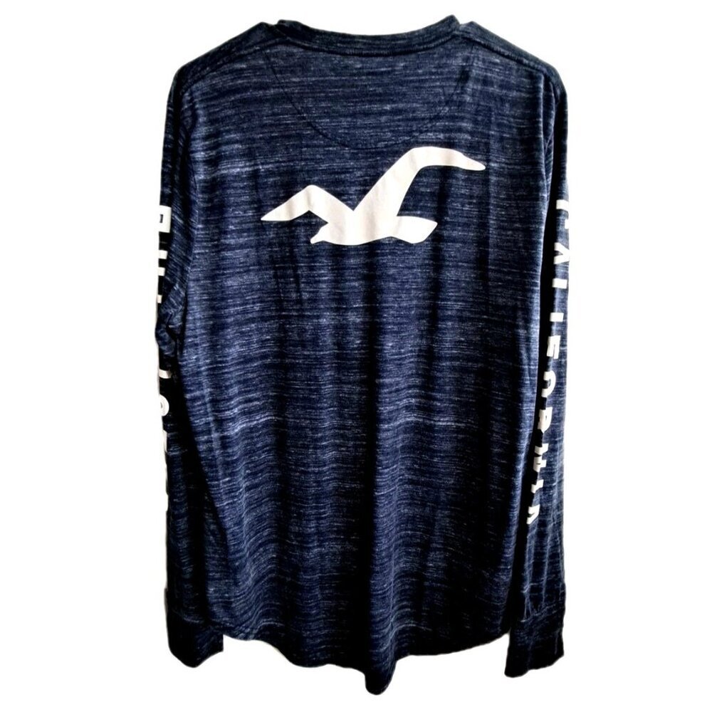 Hollister California L Men's Long Sleeve Blue Shirt No Fabric/Care Tag - Picture 4 of 8